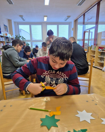 Vánoční tvoření knihovna Bolevec