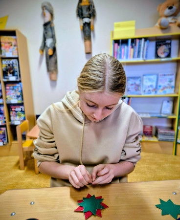 Vánoční tvoření knihovna Bolevec